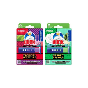 DUCK FRESH DISC  WC BASE E RICARICA DA  6 PZ GARDEN E TROPICAL ASSORTITO