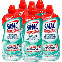 SET 6 SMAC EXPRESS PAVIMENTI SENZA RISCIACQUO IN FORMATO DA 1 LTAMMONIACA
