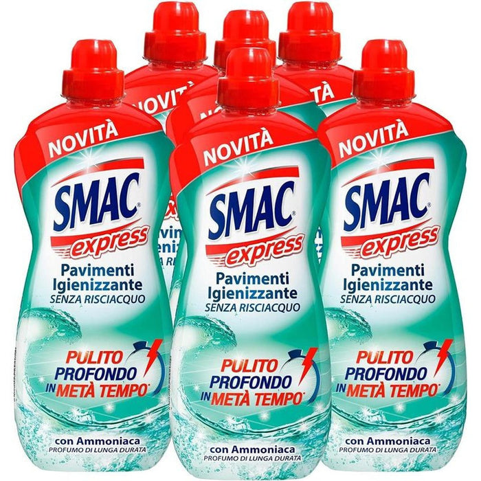 SET 6 SMAC EXPRESS PAVIMENTI SENZA RISCIACQUO IN FORMATO DA 1 LTAMMONIACA