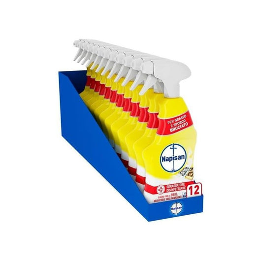 NAPISAN 12 SPRAY 740 ML L'UNO SGRASSATORE DISINFETTANTE SUPERFICI AL LIMONE ANTI BATTERI E VIRUS AZIONE RAPIDA