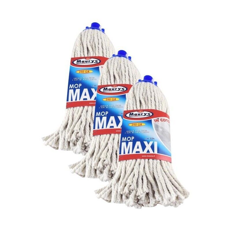 KIT SET 3 PZ MAURY'S MOP MAXI IN COTONE 32CM