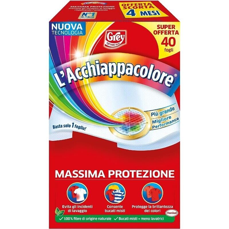 GREY ACCHIAPPA COLORE PER BUCATO IN CONFEZIONE DA 40FOGLI