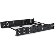 Startech.com guide rack universali 2u - staffe di montaggio fisse - binari per rack da 19" a profondità regolabile per apparecchiature non montabili a rack - nero - UNIRAILS2U