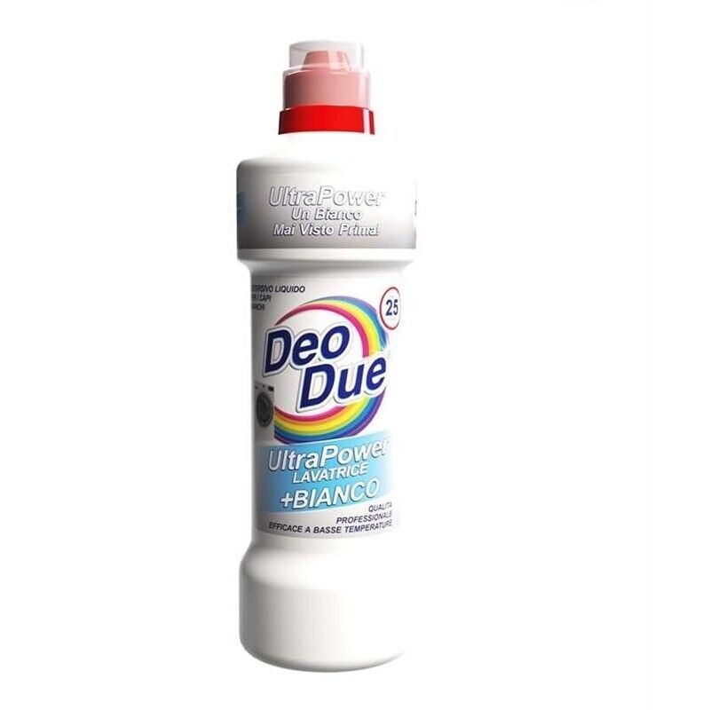 DEODUE LIQUIDO LAVATRICE 25 LAVAGGI PER CAPI + BIANCHI ULTRA POWER
