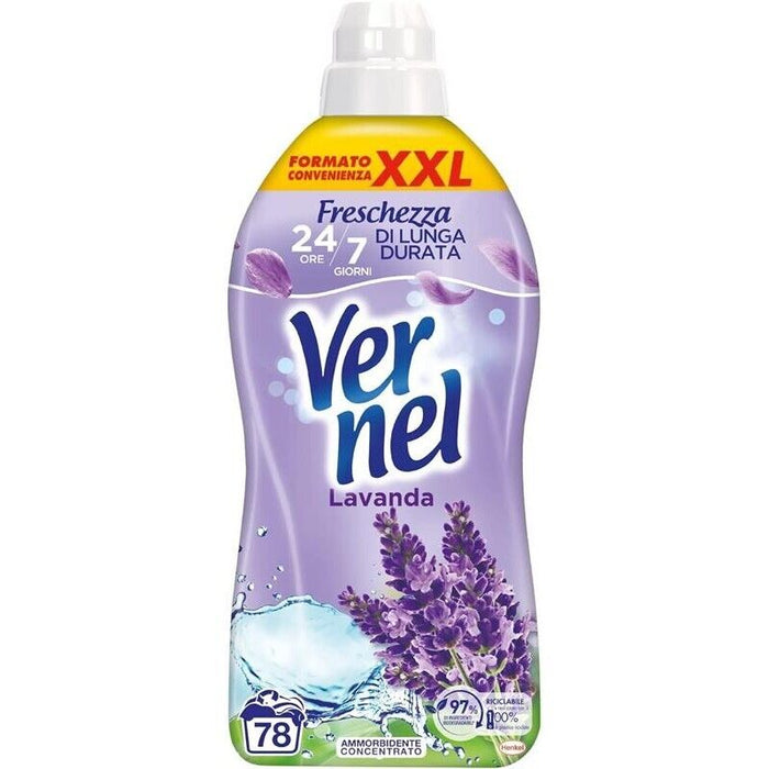 VERNEL LAVANDA AMMORBIDENTE LAVATRICE INTENSA FRESCHEZZA E MORBIDEZZA CONFEZIONE XXL DA 1,9 LITRI 78 LAVAGGI