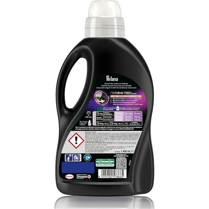 PERLANA DETERSIVO SCURI E NERI LIQUIDO PER TUTTI I CAPI SCURI PER FIBRE RINNOVATE 28 LAVAGGI