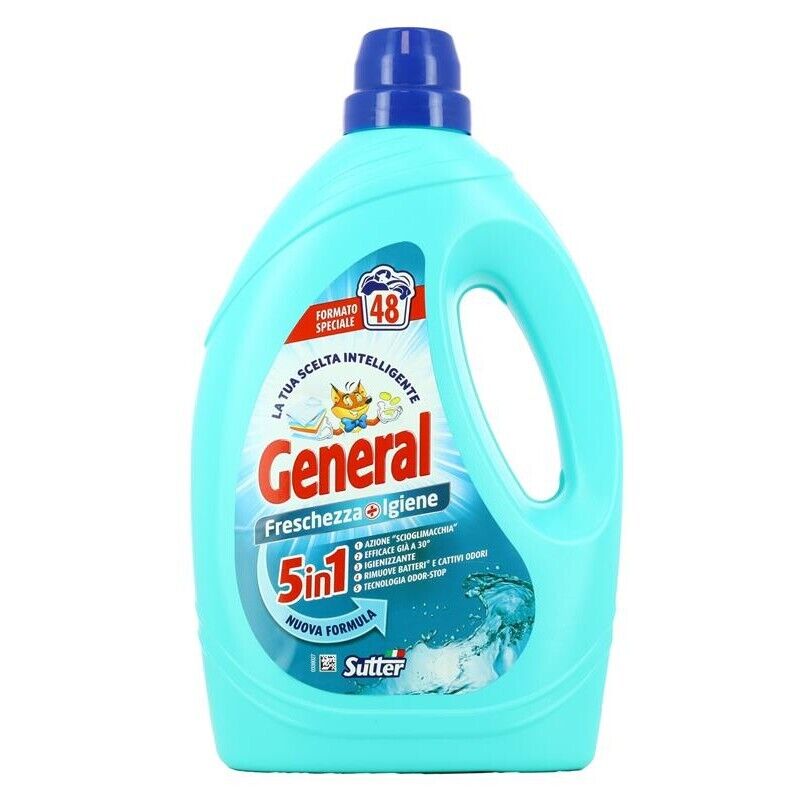LIQUIDO LAVATRICE GENERAL 48 LAVAGGI 2,16LT IGIENE E FRESCHEZZA