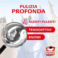 OMINO BIANCO IDROCAPS DETERSIVO LAVATRICE IN CAPSULE SCIOGLI MACCHIE 30 LAVAGGI PER BASSE TEMPERATURE MUSCHIO BIANCO