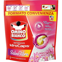 OMINO BIANCO IDROCAPS DETERSIVO LAVATRICE IN CAPSULE SALVA FIBRE 30 LAVAGGI PER BASSE TEMPERATURE NINFEA ROSA