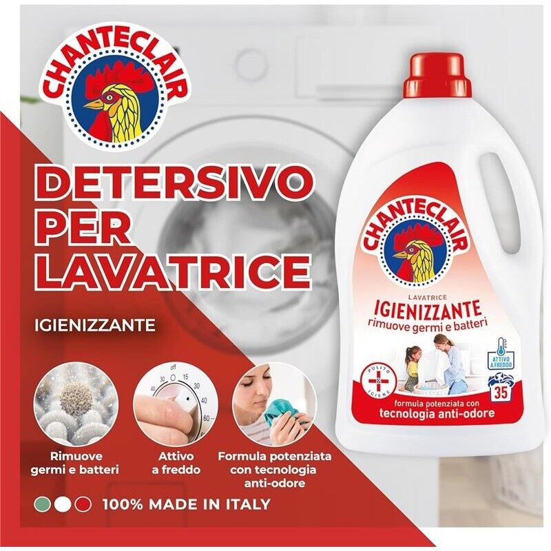 CHANTECLAIR LIQUIDO LAVATRICE TRIPACCO 35 LAVAGGI 1575 ML PACCO 6 MESI DI BUCATO