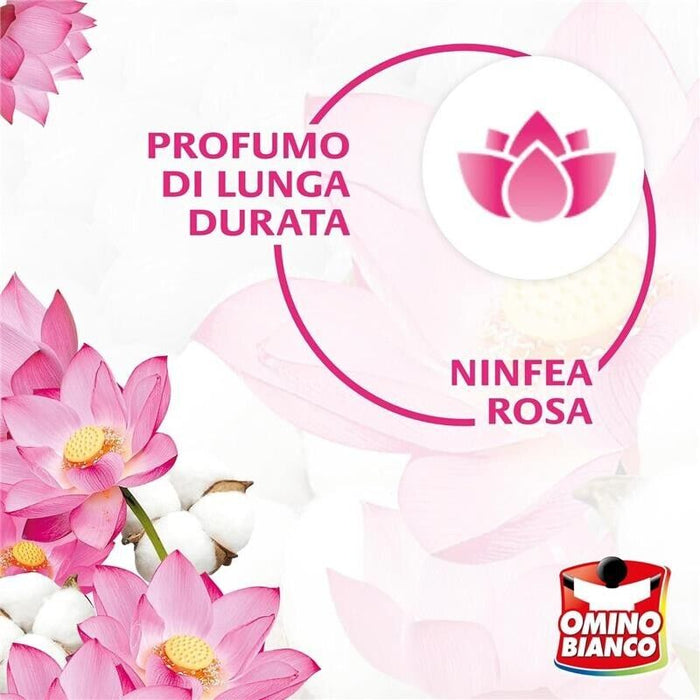 OMINO BIANCO IDROCAPS DETERSIVO LAVATRICE IN CAPSULE SALVA FIBRE 30 LAVAGGI PER BASSE TEMPERATURE NINFEA ROSA