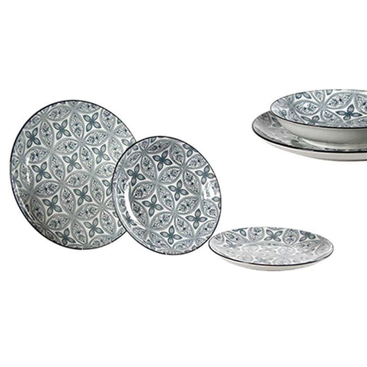 TOKYO SERVIZIO DI PIATTI DA 18 PEZZI IN CERAMICA COLORE VERDE