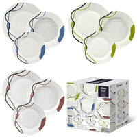 MAURY'S PIATTI 9 PZ SPOT COLORE BLU/ROSA/VERDE