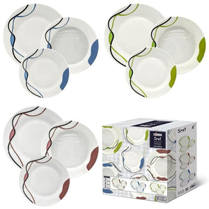 MAURY'S PIATTI 9 PZ SPOT COLORE BLU/ROSA/VERDE