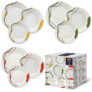 MAURY'S PIATTI 9 PZ SPOT COLORE  GIALLO/ROSSO/VERDE