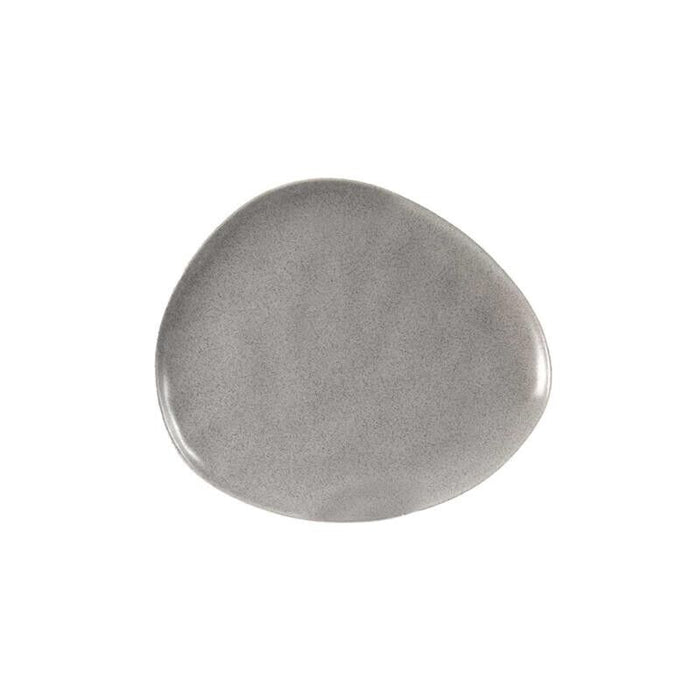 SET 6 PIATTI PIANI IN CERAMICA DA 30 CM IN COLORE GRIGIO AD EFFETTO MARMO