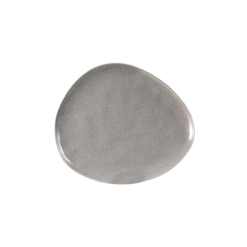 SET 6 PIATTI PIANI IN CERAMICA DA 30 CM IN COLORE GRIGIO AD EFFETTO MARMO
