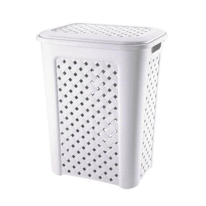 PORTA BIANCHERIA ARIANNA DA 50LT IN COLORE BIANCO 43.5 X 33.5 X H 55 CM