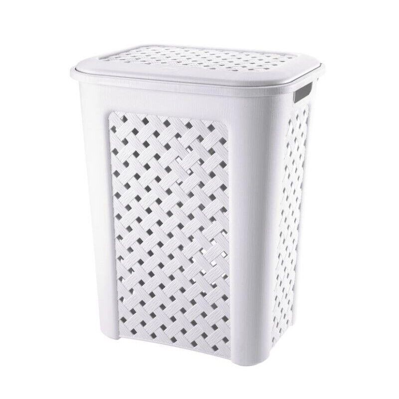 PORTA BIANCHERIA ARIANNA DA 50LT IN COLORE BIANCO 43.5 X 33.5 X H 55 CM