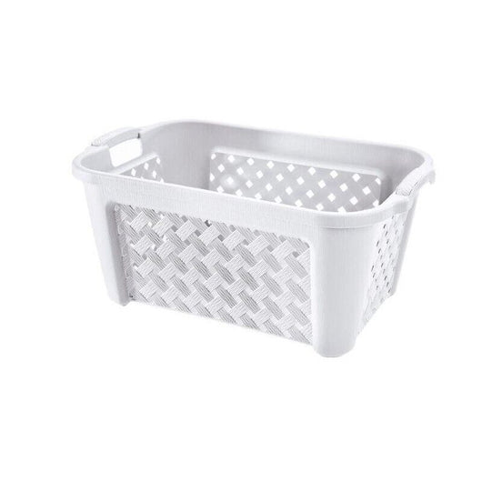 PORTA BIANCHERIA ARIANNA DA 35LT IN COLORE BIANCO 37.5X27.5X H47 CM