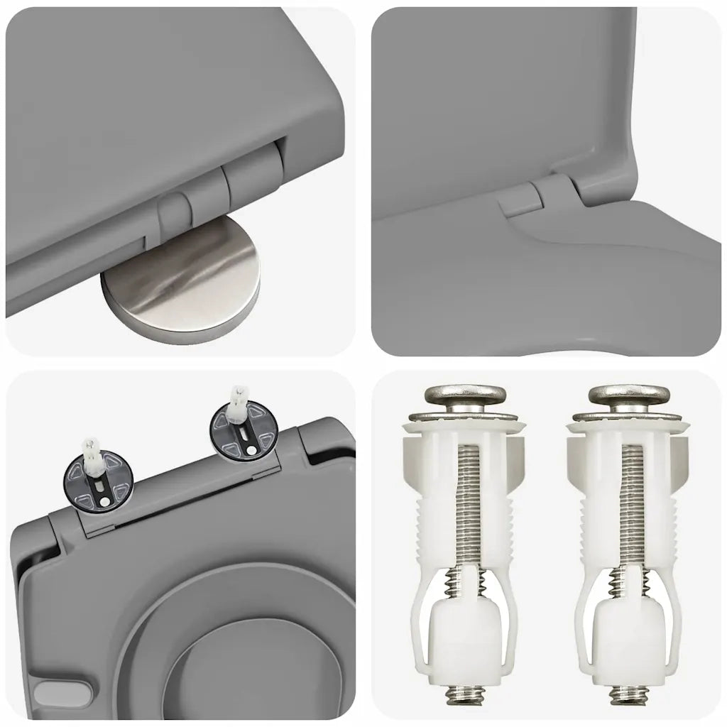 Sedile del WC Grigio 47 x 37 x 4 cm Duroplast 42002351