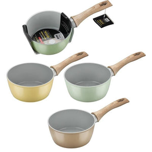 MA MAISON CASSERUOLA IN ALLUMINIO MODELLO WOOD INDUCTION CM 16 CON 1 MANICO ERGONOMICO COLORI ASSORTITI