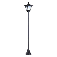 LAMPIONE DA GIARDINO CON LED A PANNELLI SOLARI 120 CM COLORE NERO