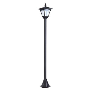 LAMPIONE DA GIARDINO CON LED A PANNELLI SOLARI 120 CM COLORE NERO