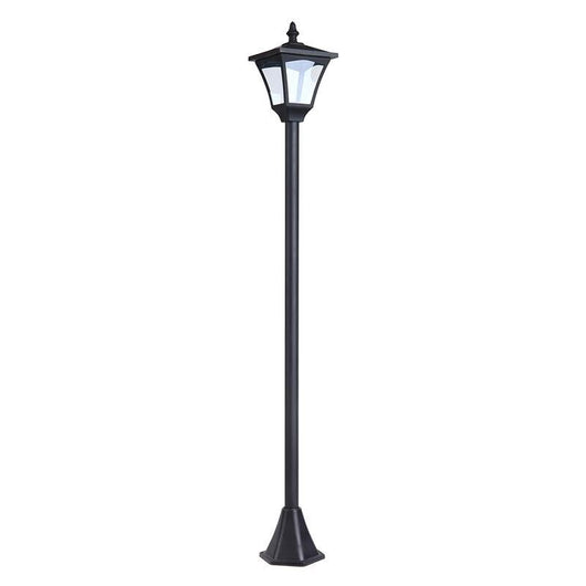 LAMPIONE DA GIARDINO CON LED A PANNELLI SOLARI 120 CM COLORE NERO