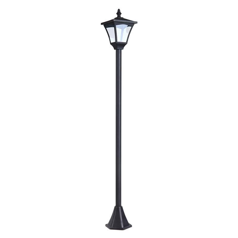 LAMPIONE DA GIARDINO CON LED A PANNELLI SOLARI 120 CM COLORE NERO