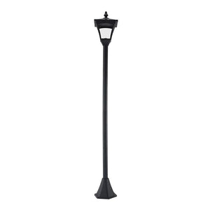 LAMPIONE DA GIARDINO CON LED A PANNELLI SOLARI 120 CM COLORE NERO