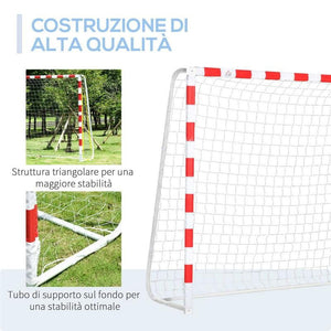 PORTA DA CALCIO E CALCETTO IN PLASTICA PE PER ADULTI E BAMBINI 302X83X201 CM