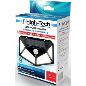 HIGH-TECH LUCE SOLARE CON SENSORE DI MOVIMENTO 100 LED LUCE FREDDA