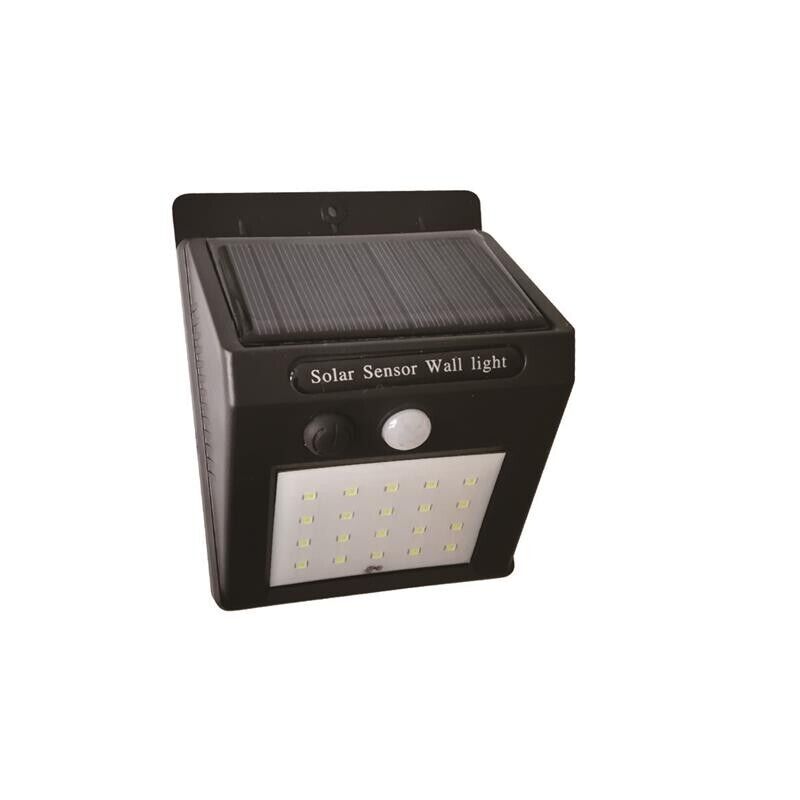 FARETTO SOLARE LED CON SENSORE DI MOVIMENTO 10X12X5H CM 20 LED COLL WHITE