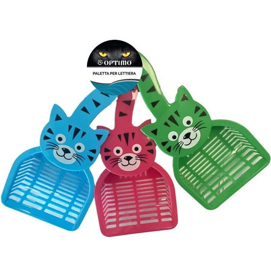 PALETTA PER LETTIERA DEL GATTO 27,5X12,5 CM FANTASIA GATTINO COLORI ASSORTITI