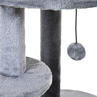 ALBERO TIRAGRAFFI PER 1-2 GATTI DI 4.5KG CON 3 LIVELLI GRIGIO 48X48X104CM