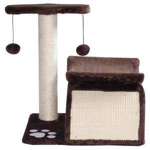 ALBERO PER GATTI TUNNEL IN SISAL MARRONE 40 X 30 X 43 CM