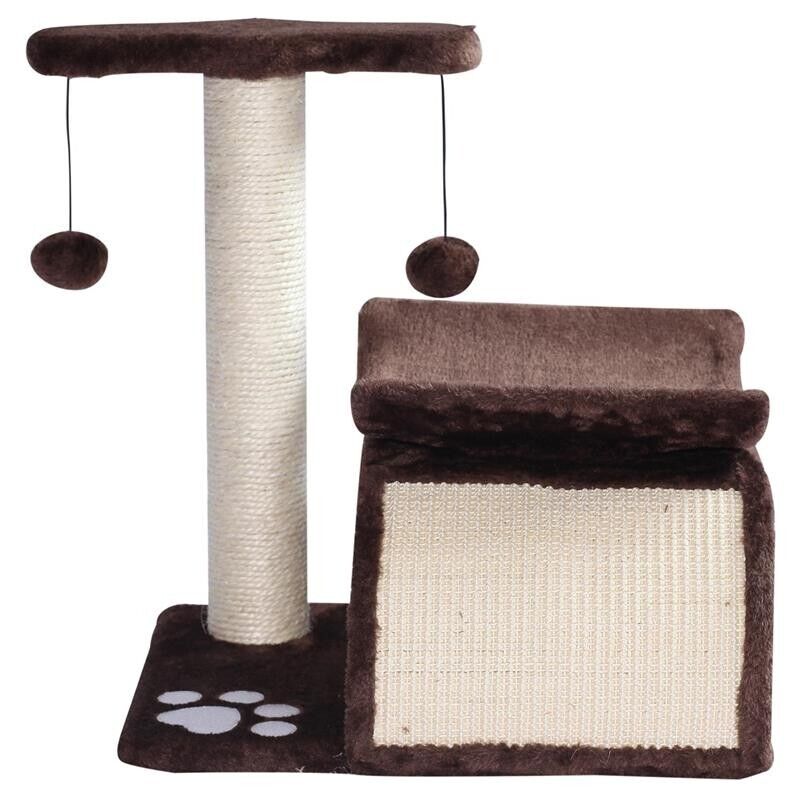 ALBERO PER GATTI TUNNEL IN SISAL MARRONE 40 X 30 X 43 CM