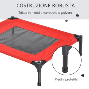 CUCCIA ESTIVA BRANDINA PER CANI FINO A 11KG DA ESTERNO E DA INTERNO ROSSA