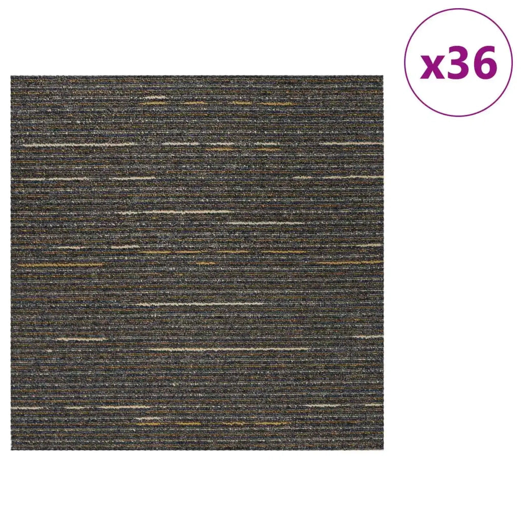 Piastrella per Tappeto Striato Marrone Chiaro 50 x 50 cm 36 pz CFW7918004