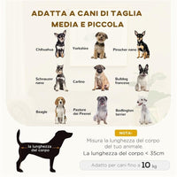 DIVANO PER CANI RIALZATO CON SPAZIO PORTAOGGETTI A SCOMPARSA, IN LEGNO E TESSUTO VELLUTATO, 80X40X46 CM, BEIGE