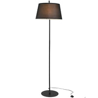 LAMPADA DA TERRA AD ARCO CON PARALUME IN TESSUTO INTERRUTTORE A PEDALE NERO