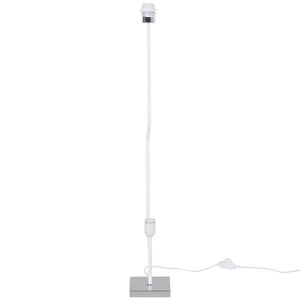 LAMPADA DA TERRA CON PIANTANA IN TESSUTO BIANCO