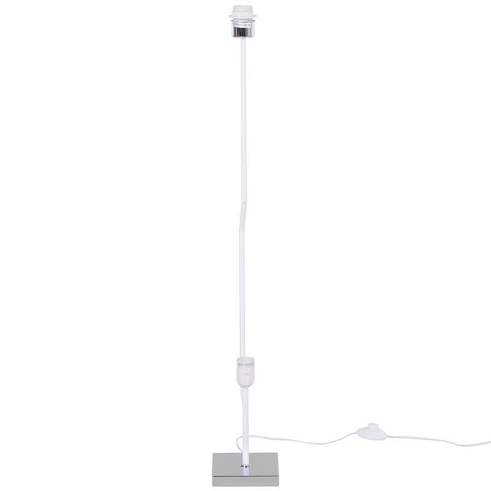 LAMPADA DA TERRA CON PIANTANA IN TESSUTO BIANCO