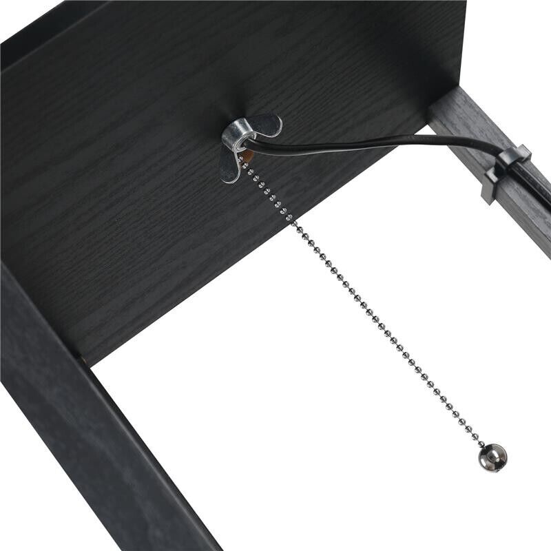 LAMPADA DA TERRA CON 3 MENSOLE 2 PORTE UBS PARALUME 39 CM 26 X 26 X 160 CM NERO