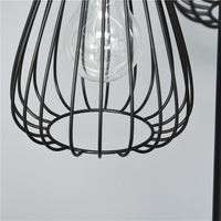 LAMPADA DA TERRA PIANTANA DESIGN VINTAGE INDUSTRIALE IN METALLO NERO