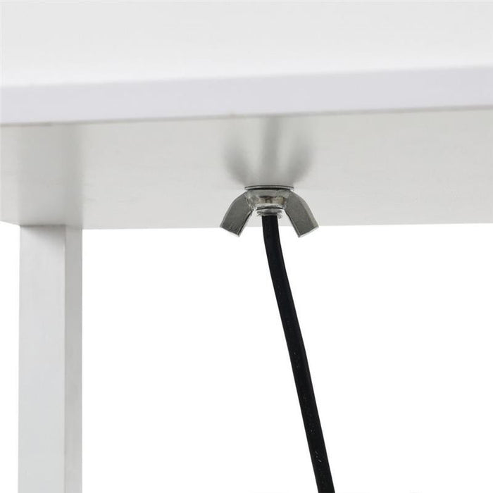 LAMPADA DA TERRA CON MENSOLE INTEGRATE 26X26X160 CM BIANCO