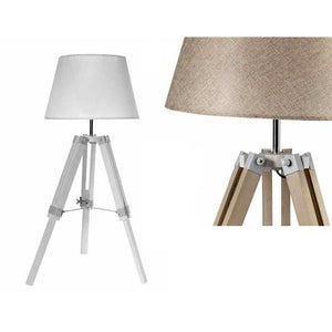 LAMPADA A PIANTANA 68 CM CON STRUTTURA IN LEGNO E AMPIO CAPPELLO COLORI ASSORTITI OKX