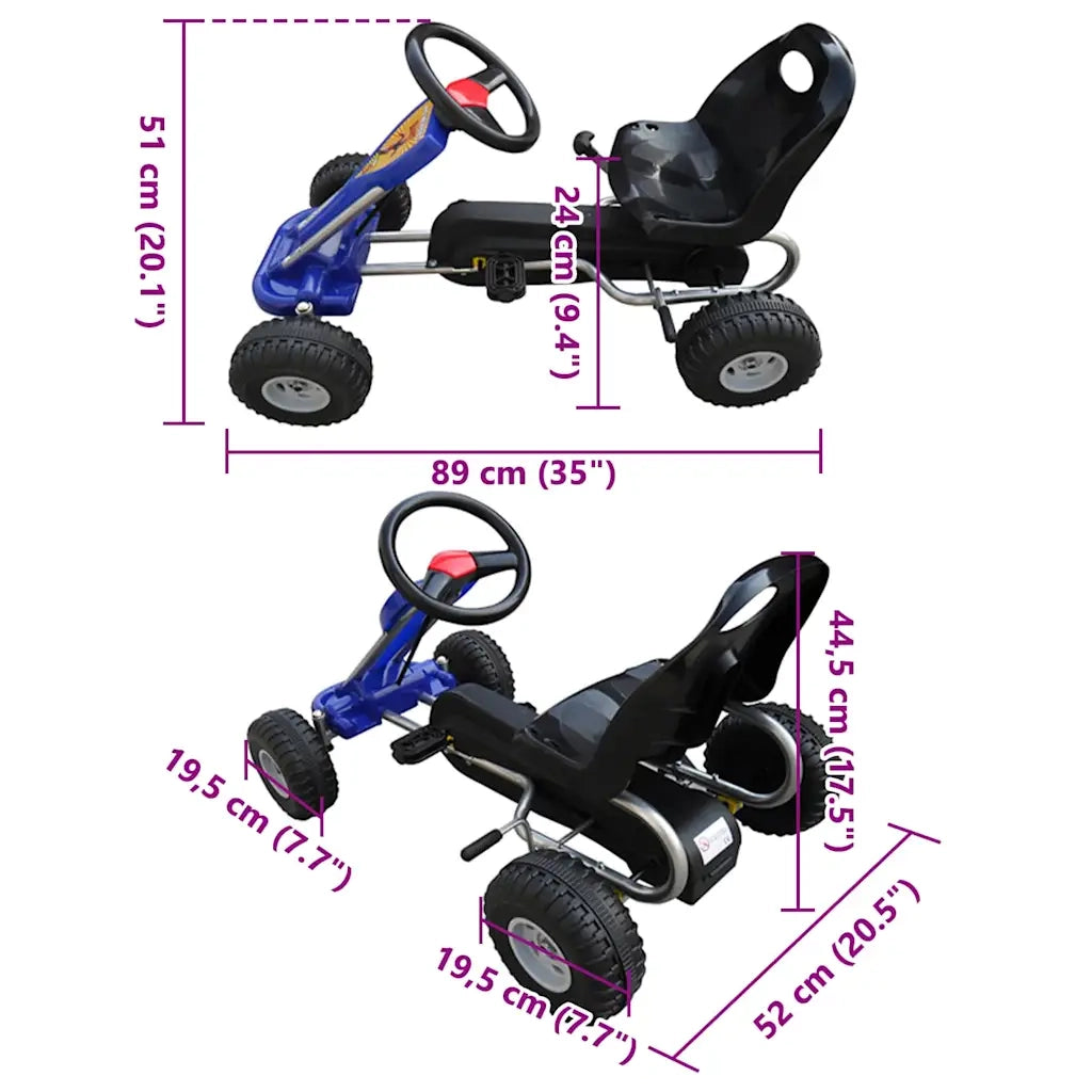 Go Kart a Pedali Blu 90254