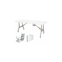 TAVOLO PICNIC BIRRERIA PIEGHEVOLE VALIGETTA BIANCO 181X74X74 CM USATO COME NUOVO